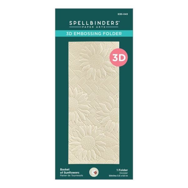 Basket of Sunflowers 3D Embossing Folder (E3D-043)