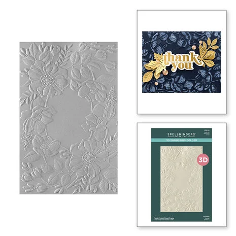 Spellbinders - Fresh Picked Floral Frame 3D Embossing Folder (E3D-101)