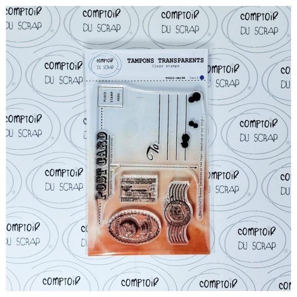 Comptoir du scrap - Sello de tarjeta postal