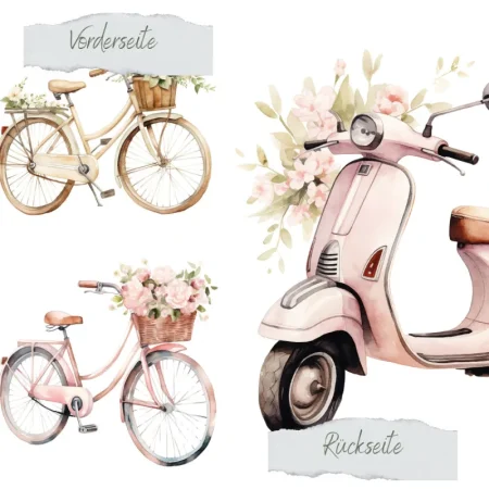 papel scrap bicicleta moto doble cara