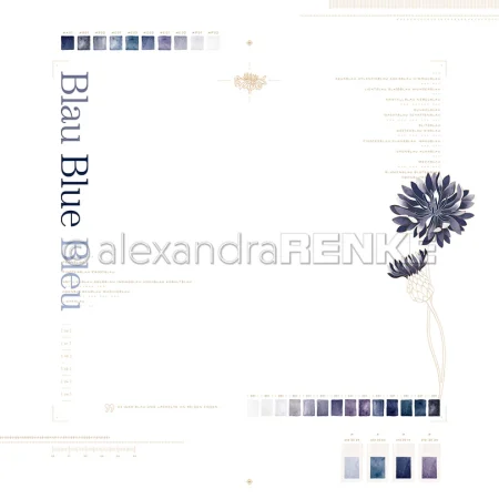 alexandra RENKE - 'Creative Blossom Splendour Colour Family Blue Typo'