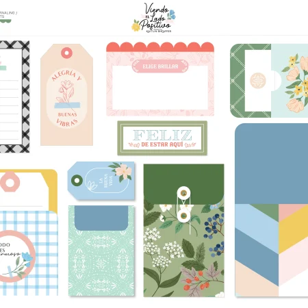 Pinkfresh Studio - Elementos para journaling - Viendo el lado positivo