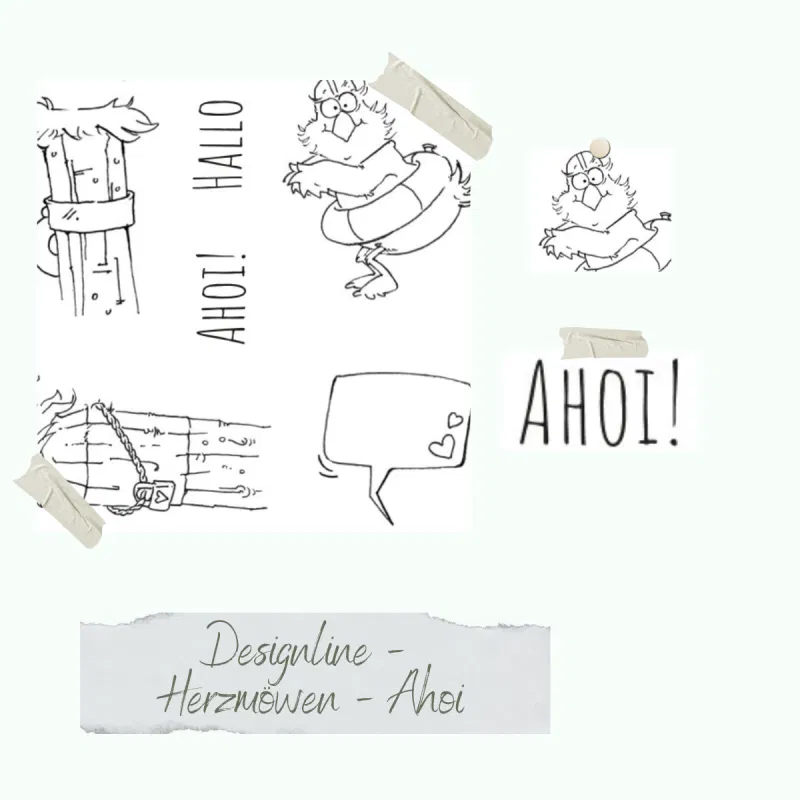 Creative Depot - Set de sellos - Gaviotas adorables - Ahoi