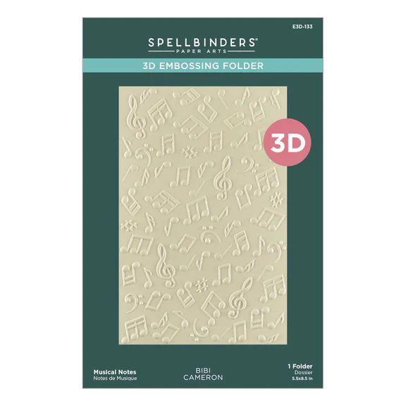 Spellbinders - Carpeta de relieve 3D de notas musicales - Imagen 3