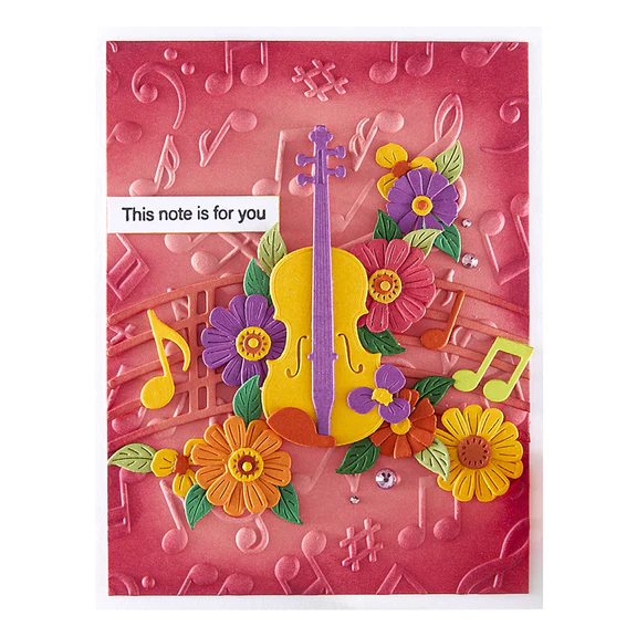 Spellbinders - Carpeta de relieve 3D de notas musicales - Imagen 4