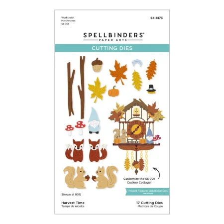 Spellbinders - Troqueles grabados de Cuckoo Cottage: Tiempo de cosecha