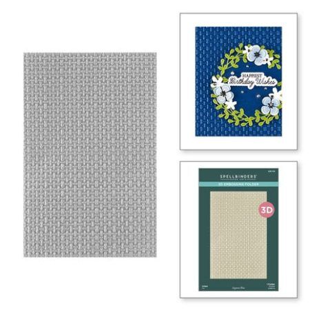Spellbinders - Carpeta de relieve 3D con textura y follaje, lino