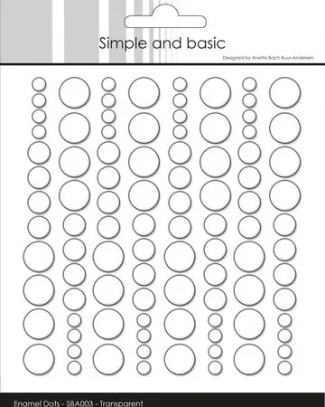 Simple and Basic - Enamel Dots adhesivos - Agua Clara