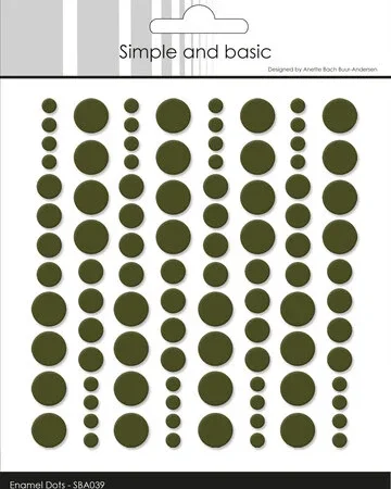 Simple and Basic - Enamel Dots adhesivos - Verde Musgo