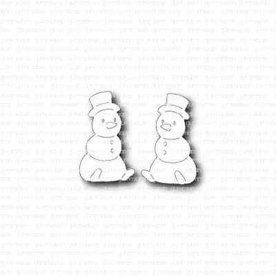Gummiapan - Troquel Pequeños muñecos de nieve sentados