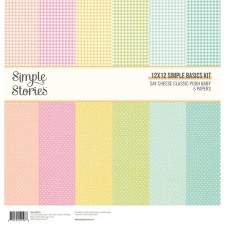 Simple Stories - Say Cheese Classic Pooh Baby 12x12 Inch Simple Basics Kit