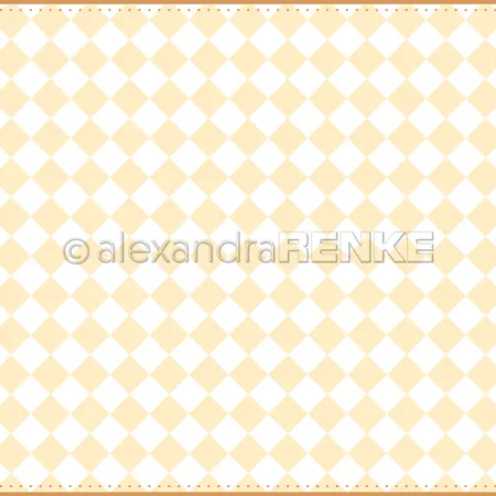 alexandra RENKE - Papel de diseño 'Large Check Moon Yellow' 200 g/m²