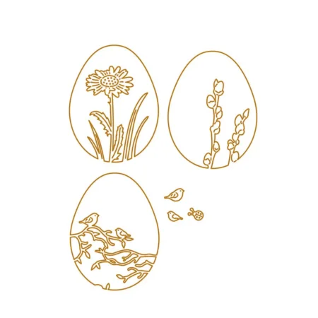 Creative depot - troquel - Huevos de Pascua Negativos - Primavera