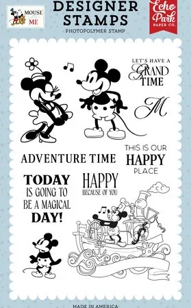Echo Park - Mouse And Me - Designer Stamps Retro Mouse Pal