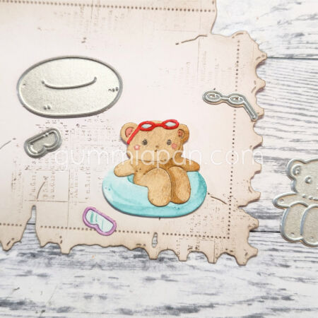 Gummiapan - Troquel - Osito de peluche en donut de baño
