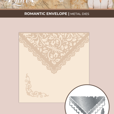 Crafter's Companion - Antique Lace Metal Die Set Romantic Envelope