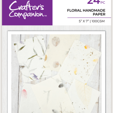 Crafter's Companion - Floral 5x7 Inch Handmade Paper (