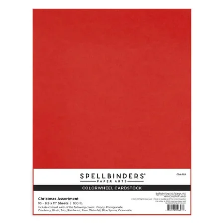 Spellbinders - Christmas Assortment 8.5x11 Inch ColorWheel Cardstock (10 Sheets)