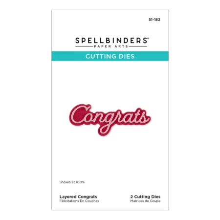 Spellbinders - Essentially Yours Sentiments Etched Dies Layered Congrats
