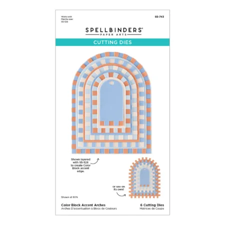Spellbinders - Just Add Cake Etched Dies Color Block Accent Arches