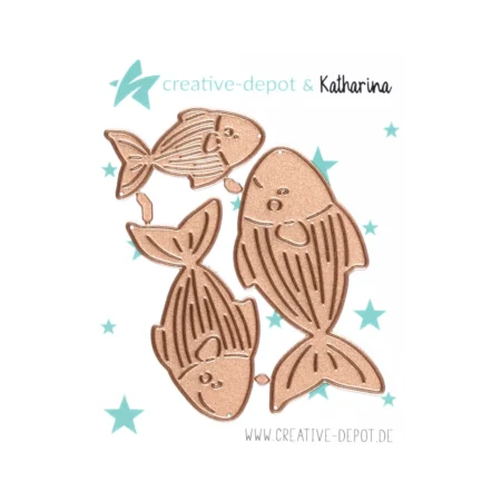 Creative Depot - Troquel   Trío de peces de rayas