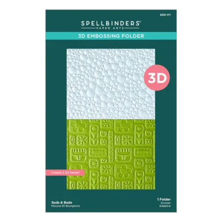 Spellbinders - Carpeta de relieve 3D Suds & Buds