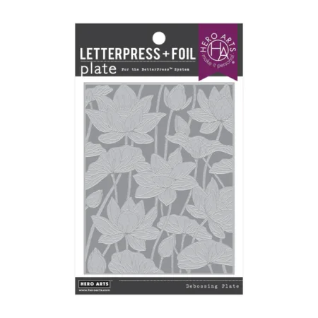 Hero Arts Lotus Field Tipografía + Lámina de aluminio