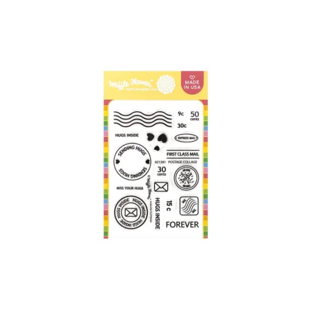 Waffle Flower - Juego de sellos de collage postal
