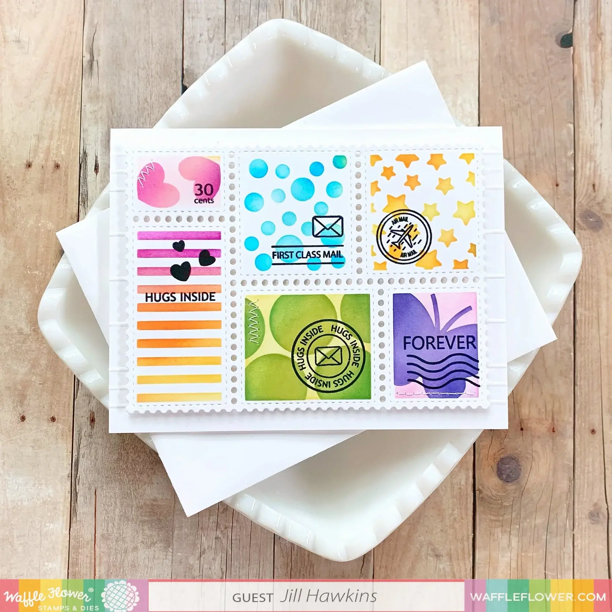 Waffle Flower - Juego de sellos de collage postal - Imagen 3