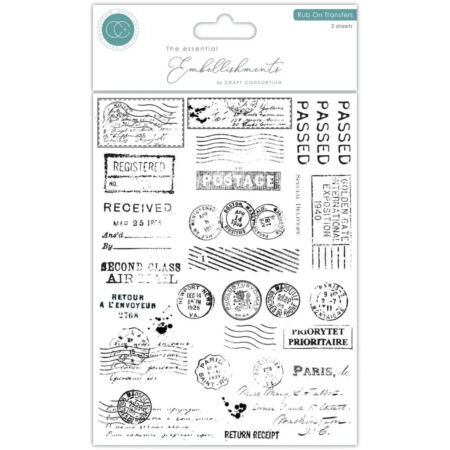Craft Consortium - Pack de Rub On Correo Postal