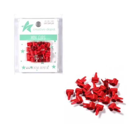 Creative Depot - Mini Clip Rojo Navidad Mate