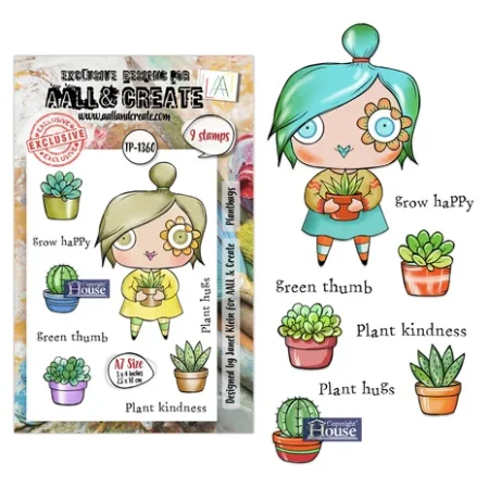 Aall and Create - Petals & Ink A7 Stamp Set Plant Hugs