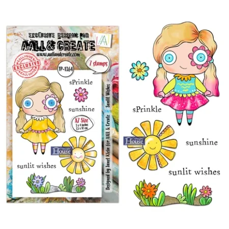 All and Create - Petals & Ink A7 Stamp Set Sunlit Wishes