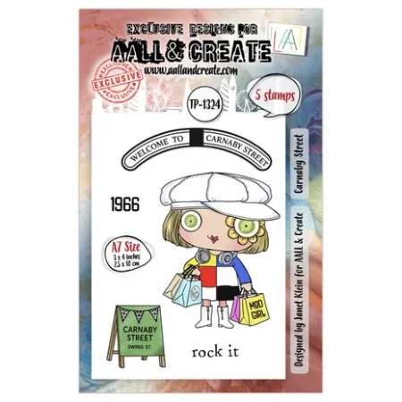 All and Create - Postcards from London A7 Stamp Set Carnaby Street
