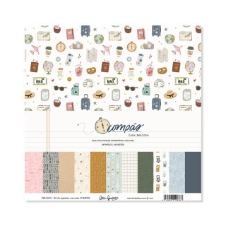 Lora Bailora - Paper pad 24 papeles estampados a una cara 12x12 