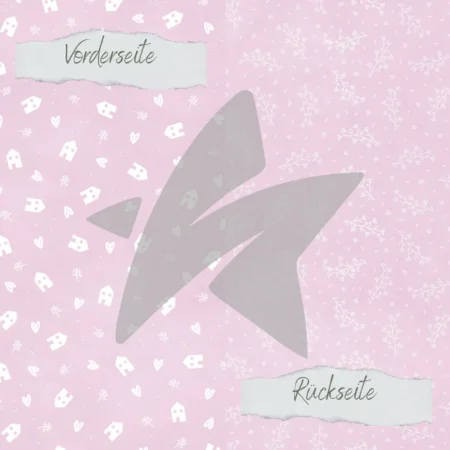Creative Depot - Papel de diseño - Basic -Rosa pastel - Casas y ramas- Impreso por las dos caras