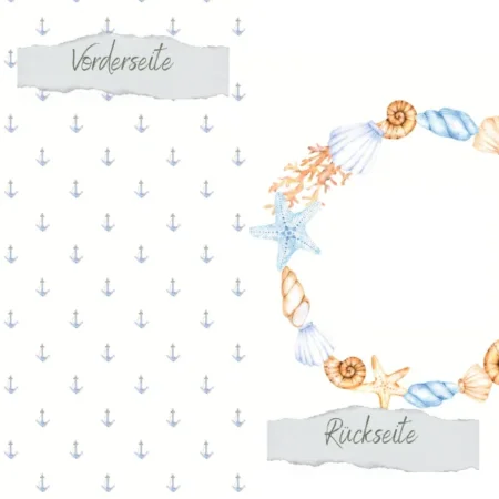 Creative Depot - Papel de diseño - Corona de conhas Impreso por las dos caras