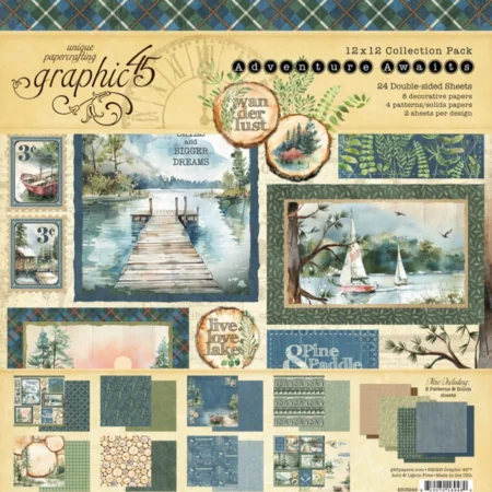 Graphic 45 - Adventure Awaits 12x12 Inch Collection Pack