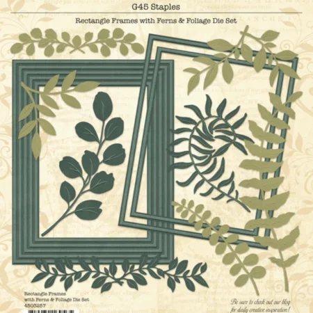 Graphic 45 - Rectangle Frames with Ferns & Foliage Die Set