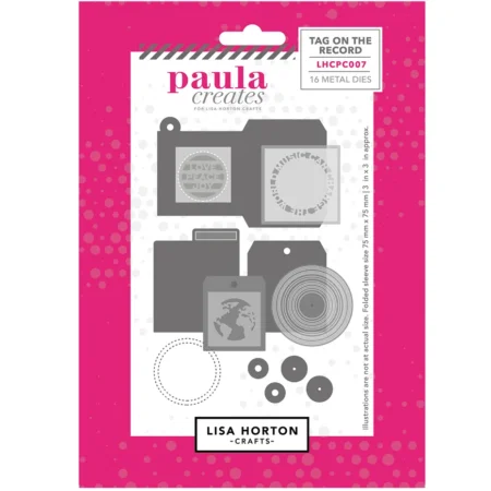 Lisa Horton - Juego de troqueles para etiquetas de discos de Paula Creates