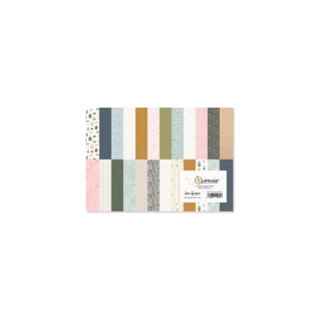 Lora Bailora - Paper pad 24 papeles estampados a una cara 15,2x20,3 cm COMPÁS