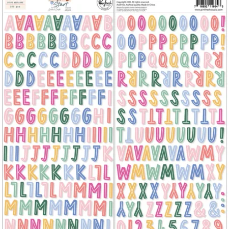Pinkfresh Studio - Fresh Start Puffy Alpha Stickers by Kaitlin Sheaffer
