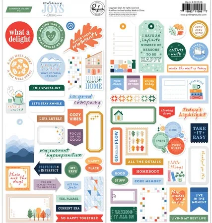 Pinkfresh Studio - Ordinary Joys Cardstock Stickers by Geralyn Sy