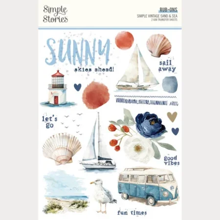 Simple Stories - Simple Vintage Sand & Sea  Rub Ons