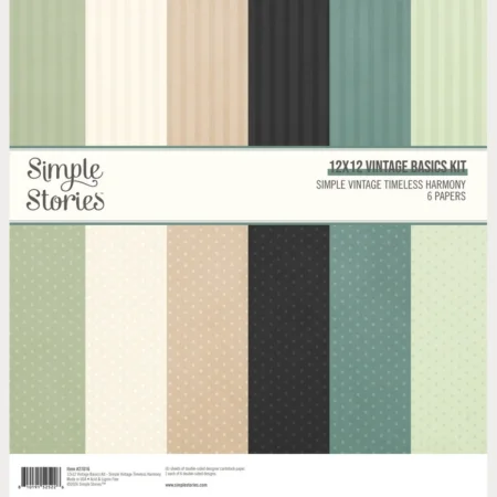 Simple Stories - Simple Vintage Timeless Harmony 12x12 Inch Vintage Basics Kit
