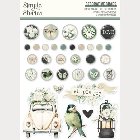 Simple Stories - Simple Vintage Timeless Harmony  Decorative Brads