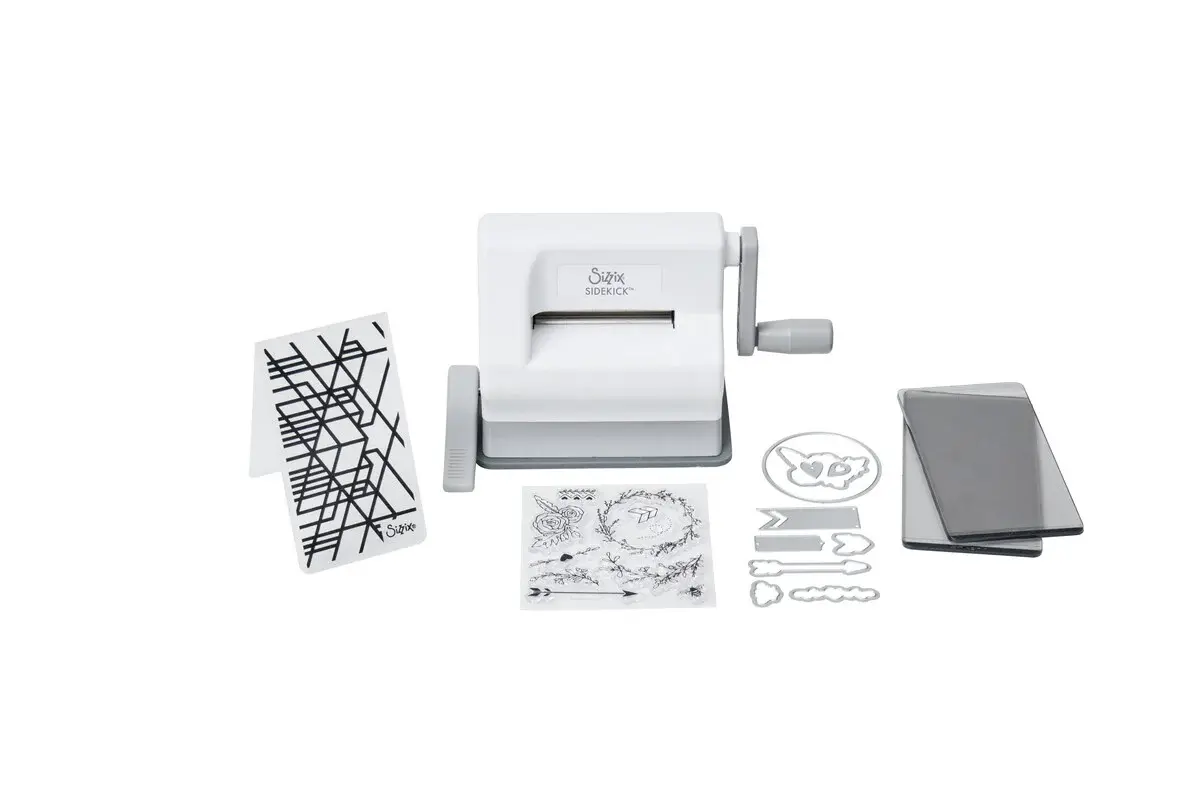 Sizzix - Kit de inicio Sidekick - Blanco y gris