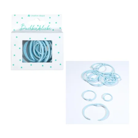 Creative Depot - Anillas para libros - Babyblau Acabado mate