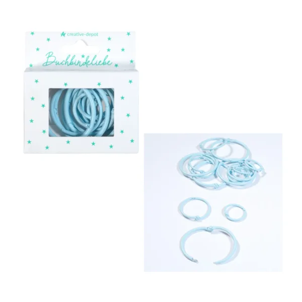 Creative Depot - Anillas para libros - Babyblau Acabado mate