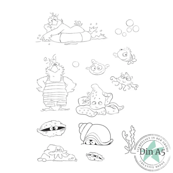 Creative Depot - Set de sellos Gaviotas salpicando agua